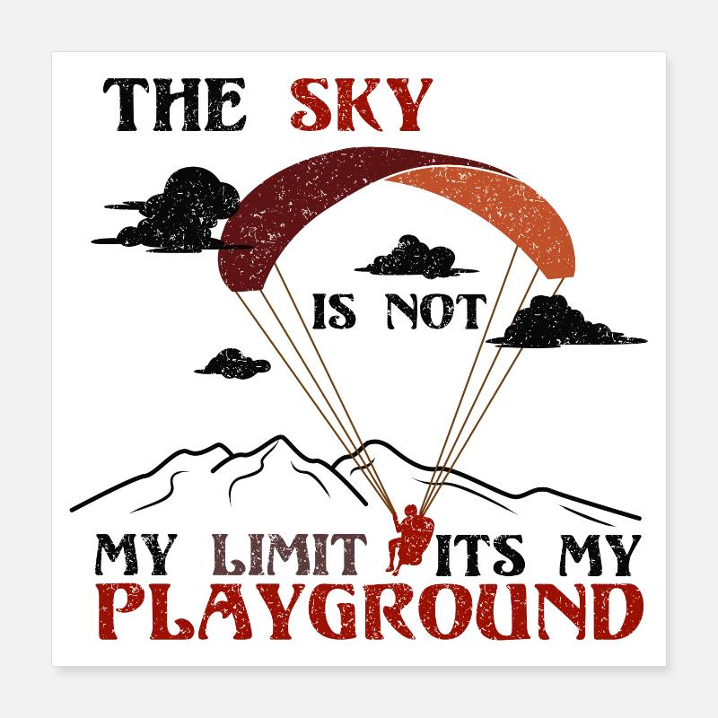 Parapente - Design Poster 40 x 40 cm