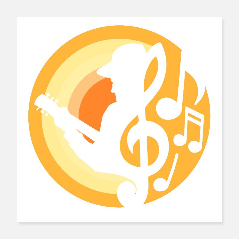 Guitariste Poster 40 x 40 cm