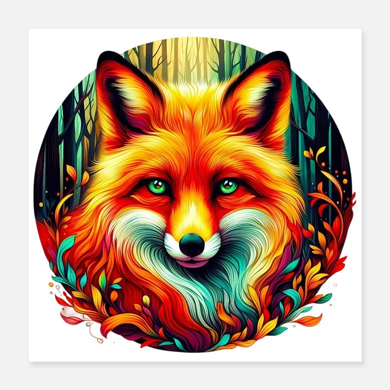 Fuchs Poster 40x40 cm