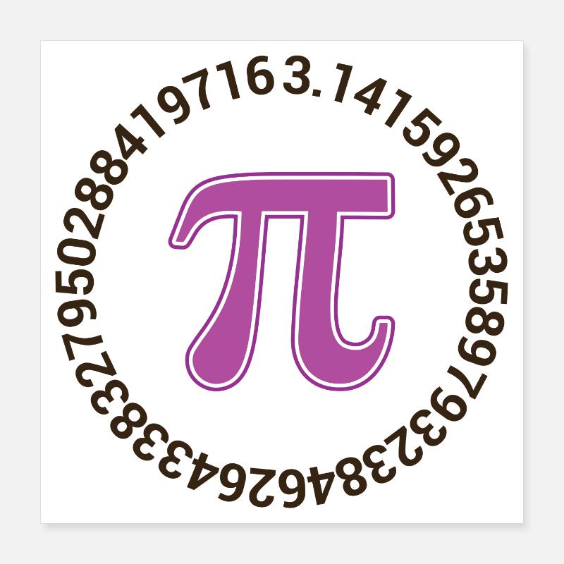 Pi-Tag - Glücklicher Pi-Tag Poster 40x40 cm