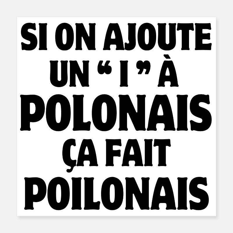 Polen, Polnisch, Polnisch Humor Poster 40x40 cm
