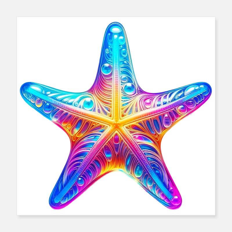 Étoile de mer Poster 40 x 40 cm