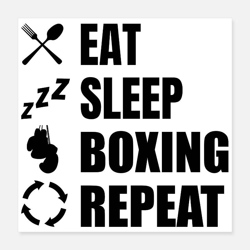 Routine de boxe Poster 40 x 40 cm