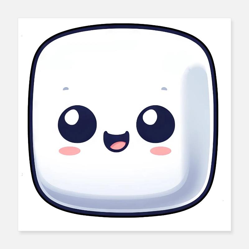 Sweet Marshmallow Sugar Comic Poster 40 x 40 cm