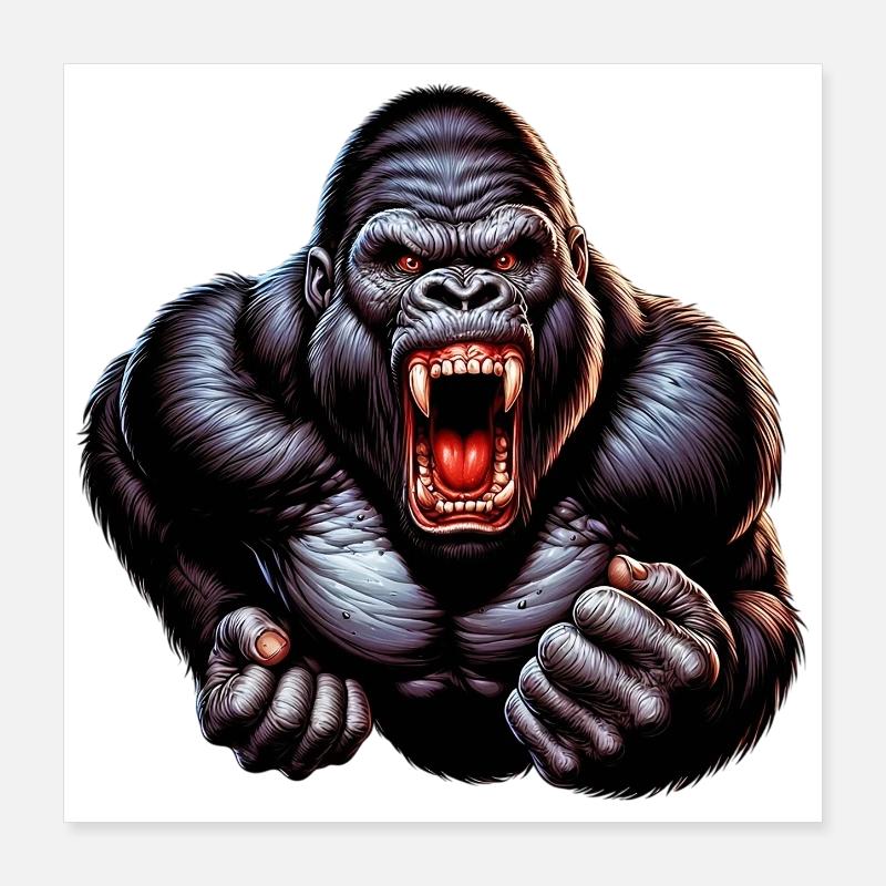 Gorilla Poster 40x40 cm