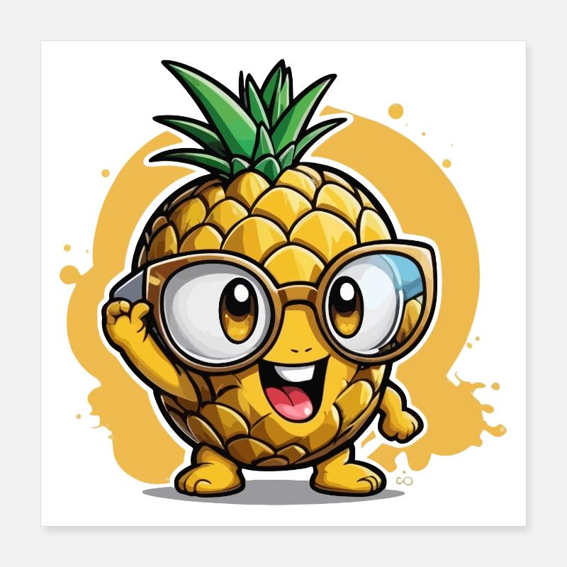 Small pineapple Poster 16" x 16" (40x40 cm)