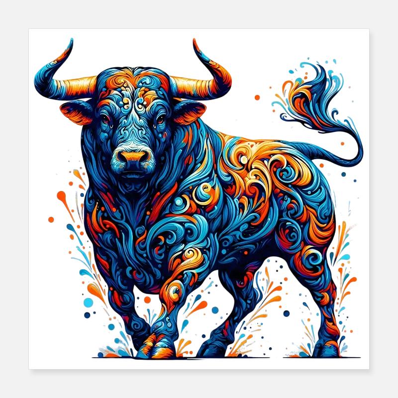 Stier Poster 40x40 cm