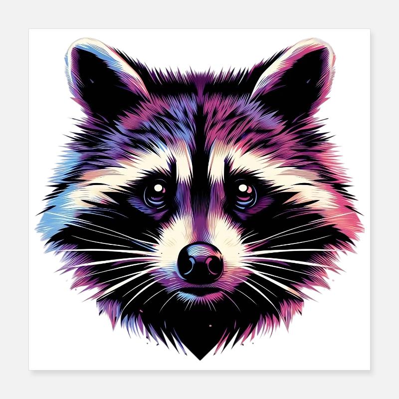 Raton laveur Poster 40 x 40 cm
