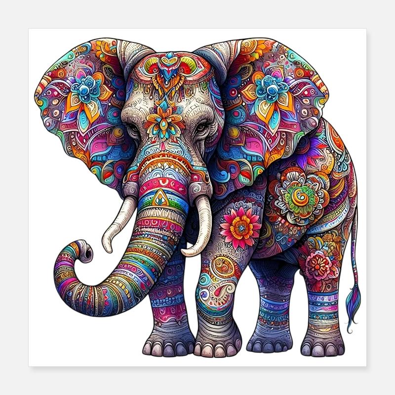 Elefant Poster 40x40 cm