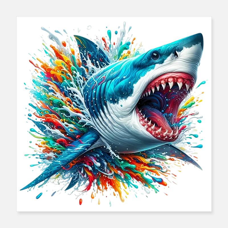 Requin Poster 40 x 40 cm