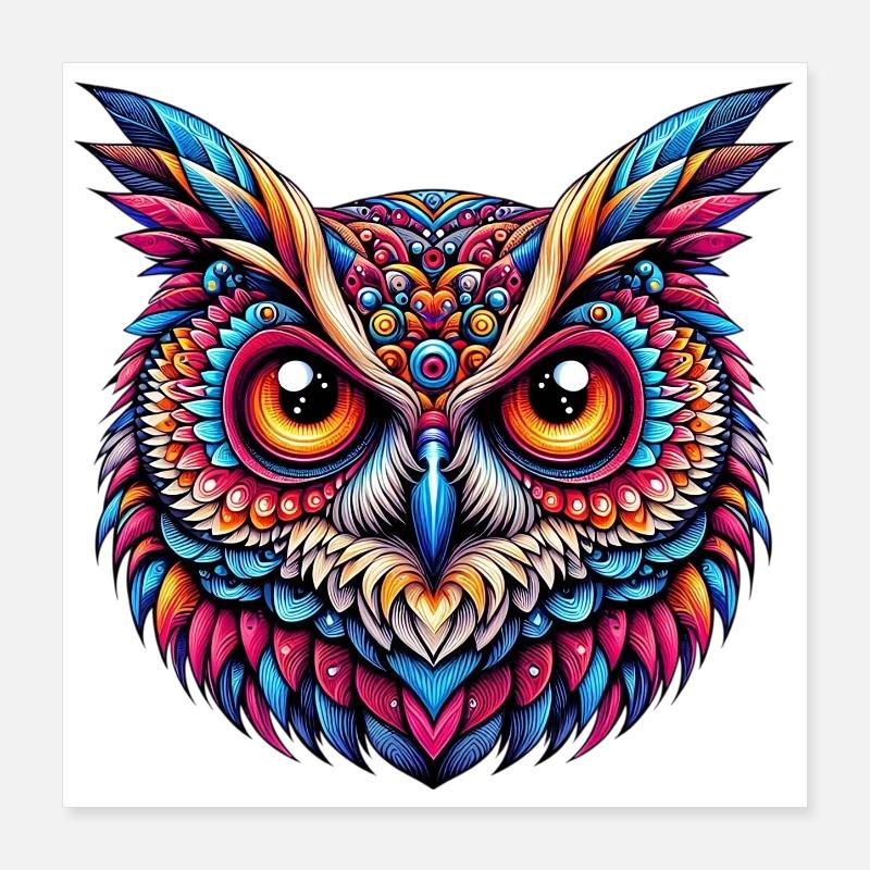 Eule Poster 40x40 cm