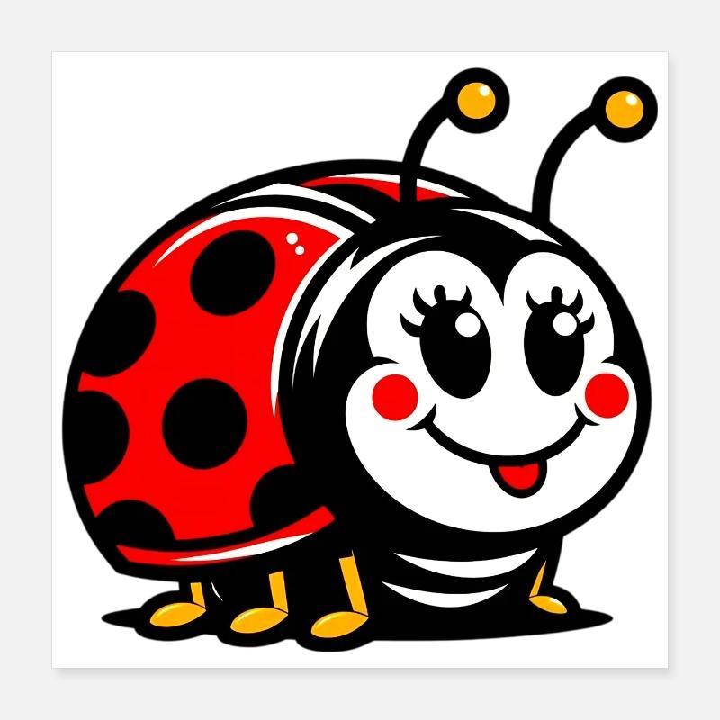 Coccinelle Poster 40 x 40 cm