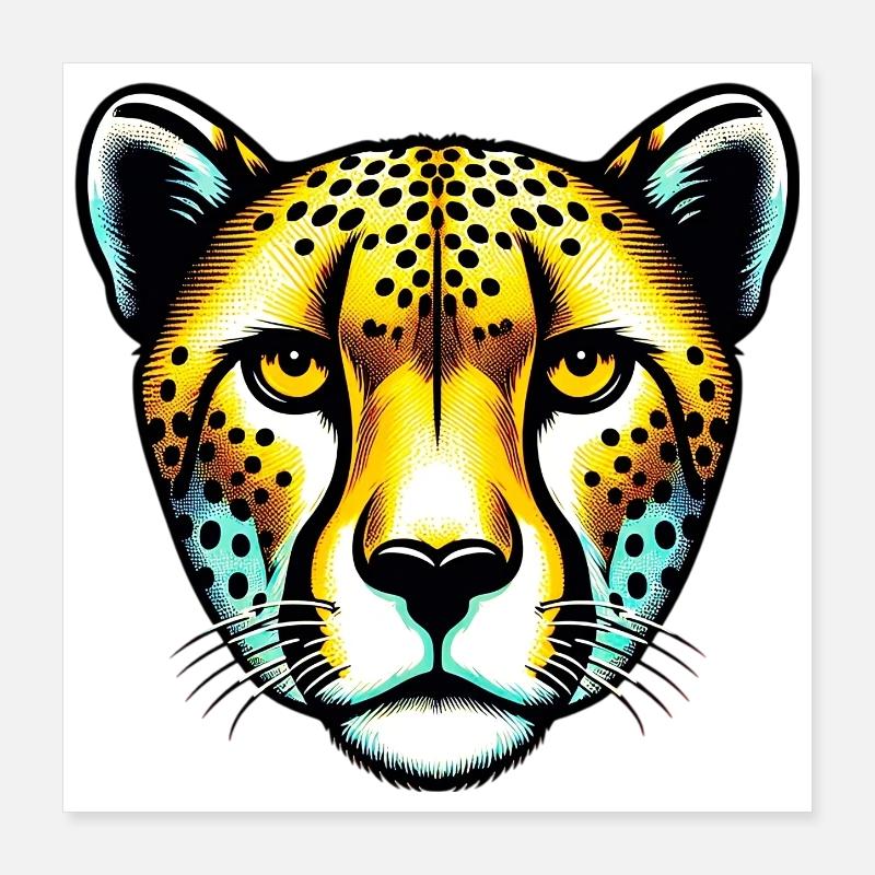 Cheetah Poster 16" x 16" (40x40 cm)