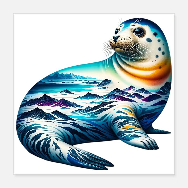 Seal Poster 16" x 16" (40x40 cm)