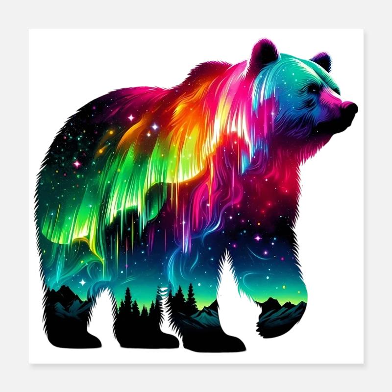Bear Poster 16" x 16" (40x40 cm)