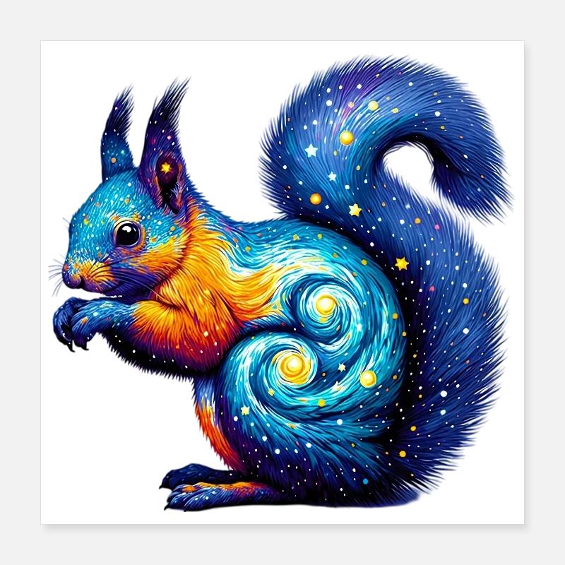 Eichhörnchen Poster 40x40 cm