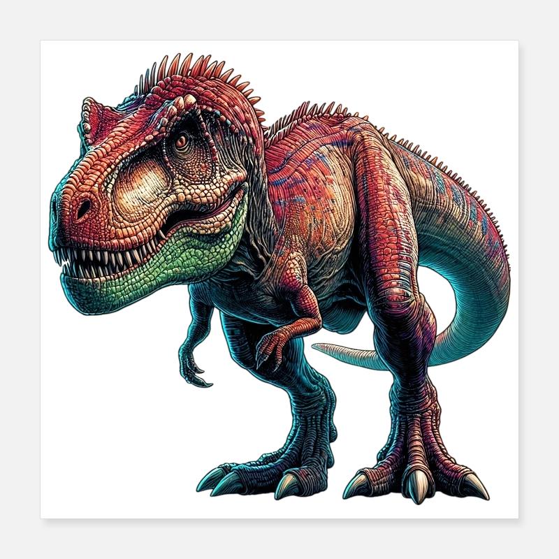 Dinosaure Poster 40 x 40 cm