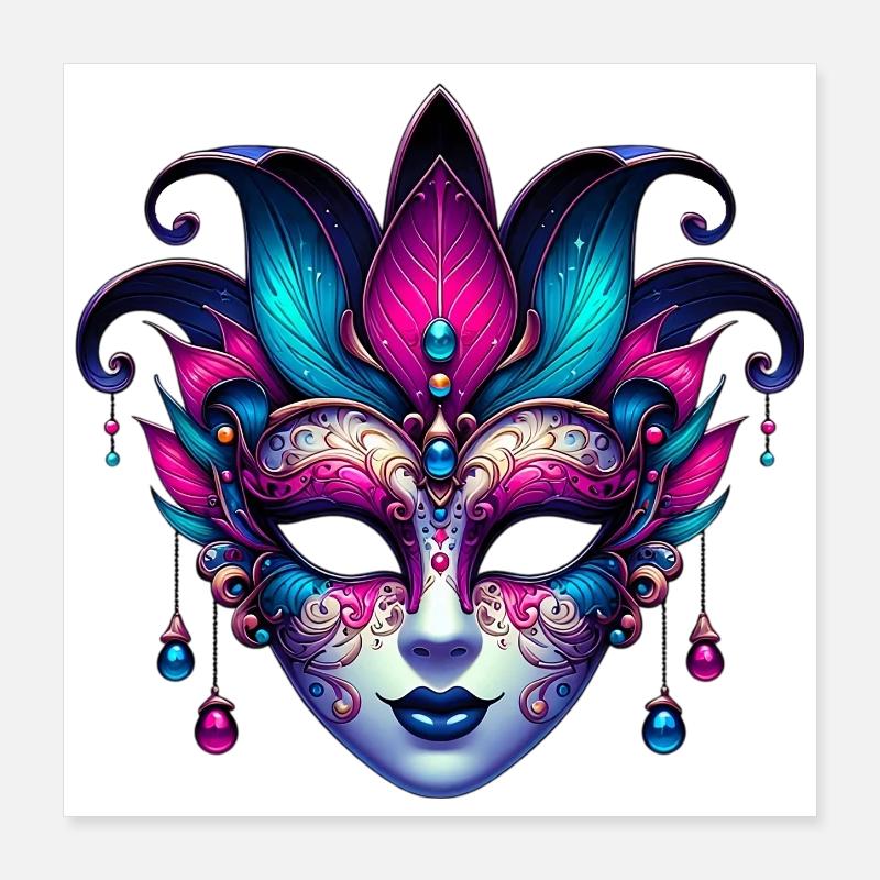 Masque du Carnaval de Venise Poster 40 x 40 cm