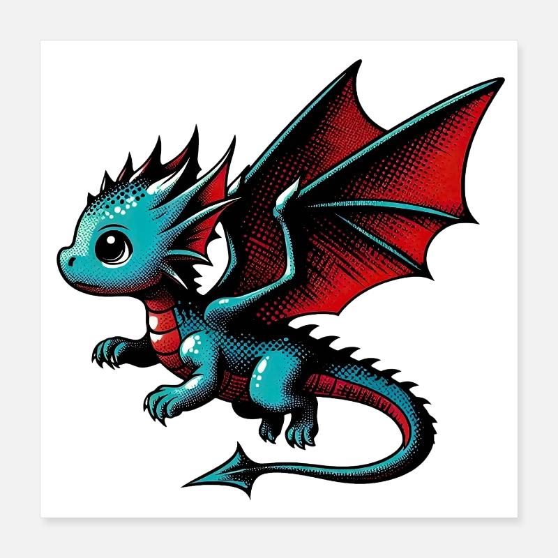 Dragon Poster 40 x 40 cm