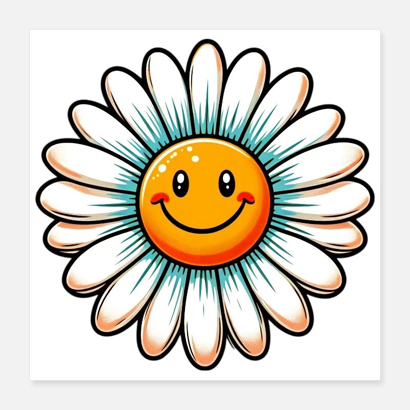 Daisy Poster 16" x 16" (40x40 cm)