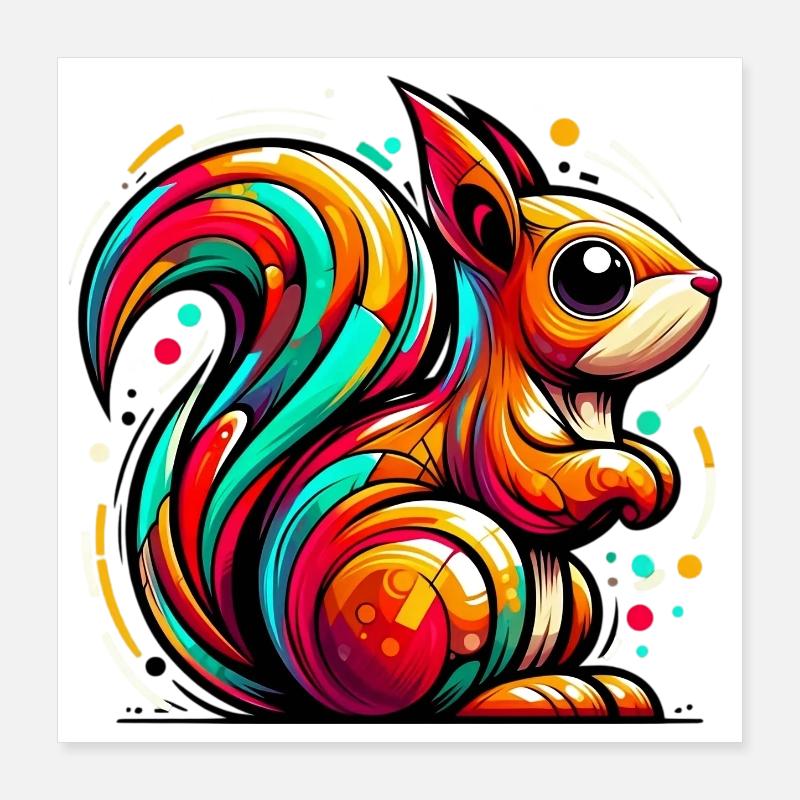 Eichhörnchen Poster 40x40 cm