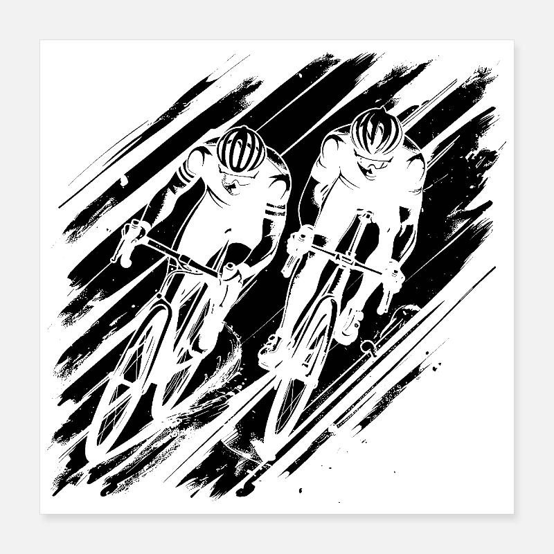 Cyclist Poster 16" x 16" (40x40 cm)