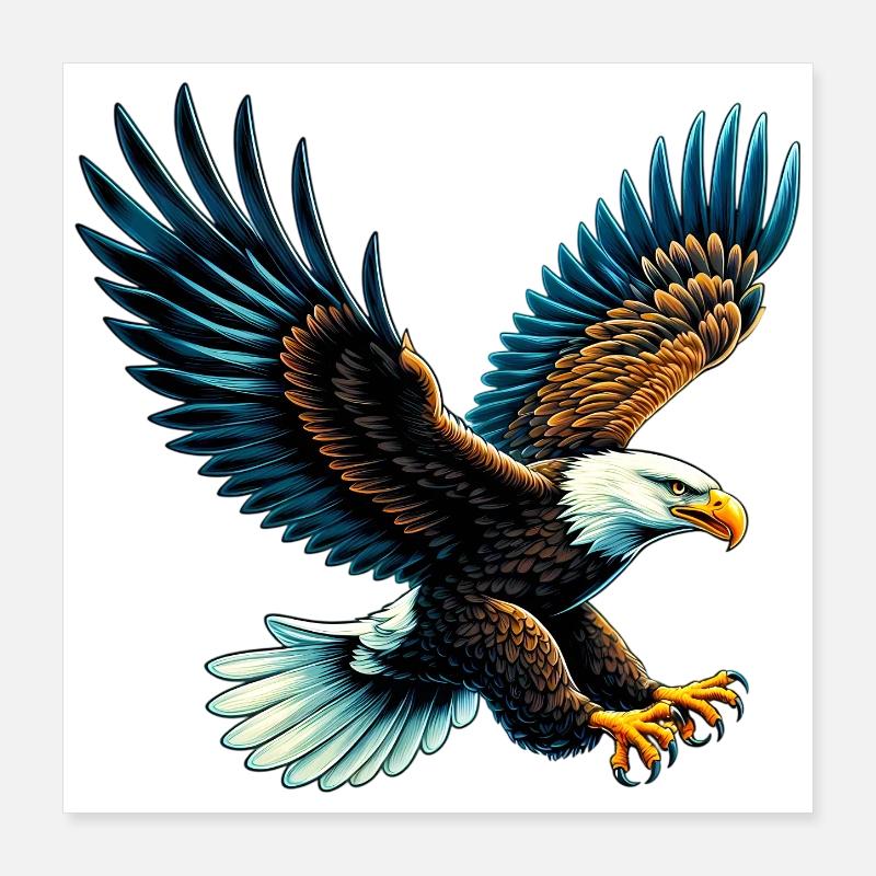 Adler Poster 40x40 cm