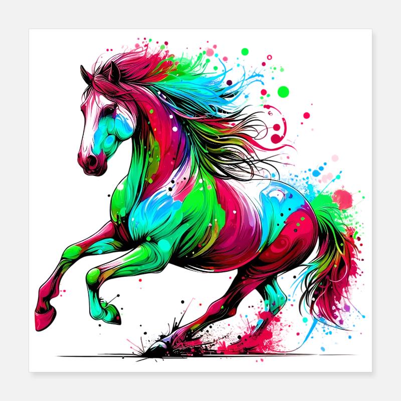 Cheval Poster 40 x 40 cm
