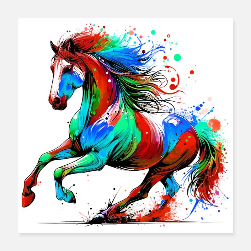 Pferd Poster 40x40 cm