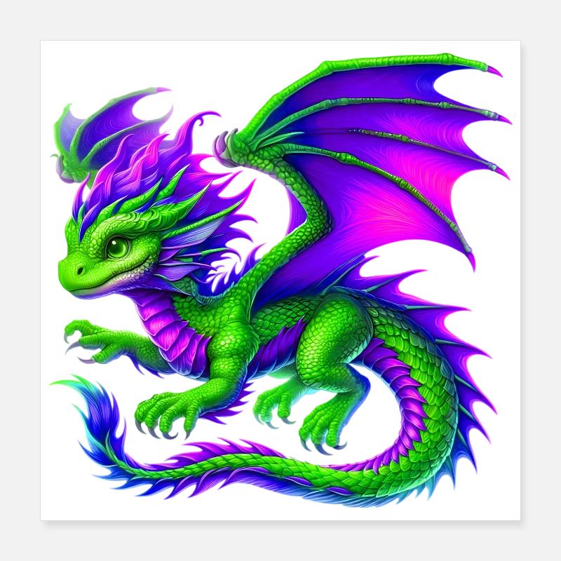 Dragon Poster 16" x 16" (40x40 cm)