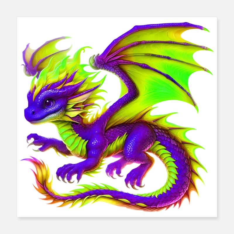 Dragon Poster 40 x 40 cm