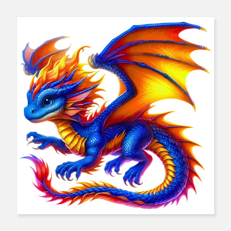 Dragon Poster 16" x 16" (40x40 cm)