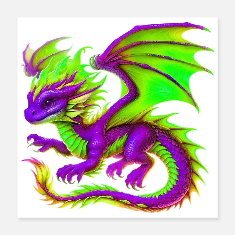 Dragon Poster 16" x 16" (40x40 cm)