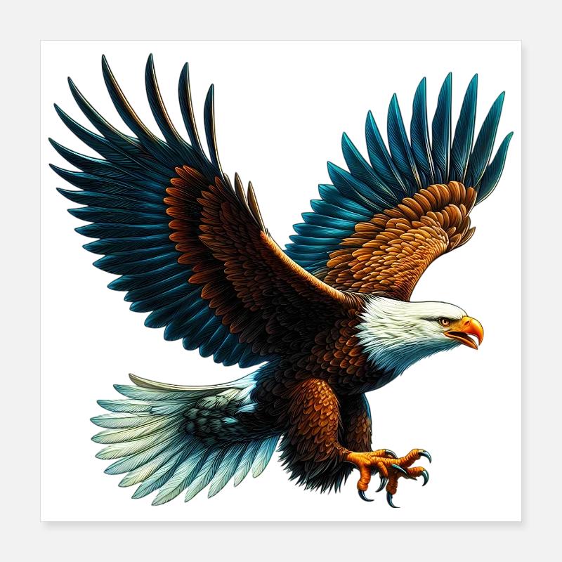 Eagle Poster 16" x 16" (40x40 cm)