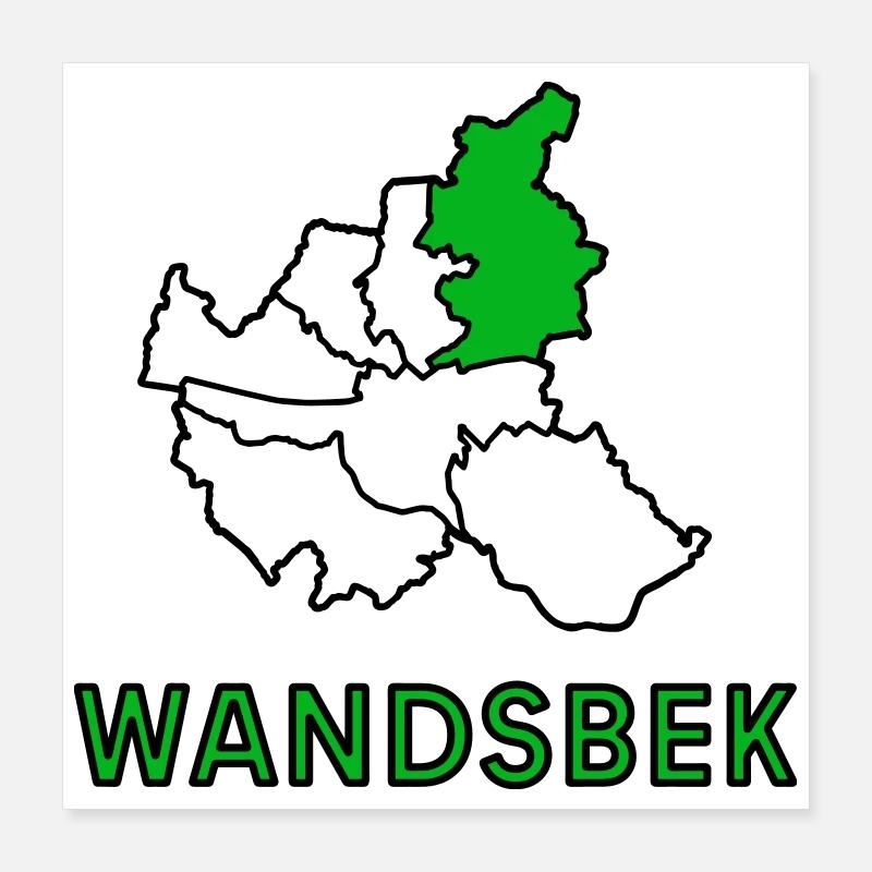 Wandsbek, un quartier de Hambourg Poster 40 x 40 cm