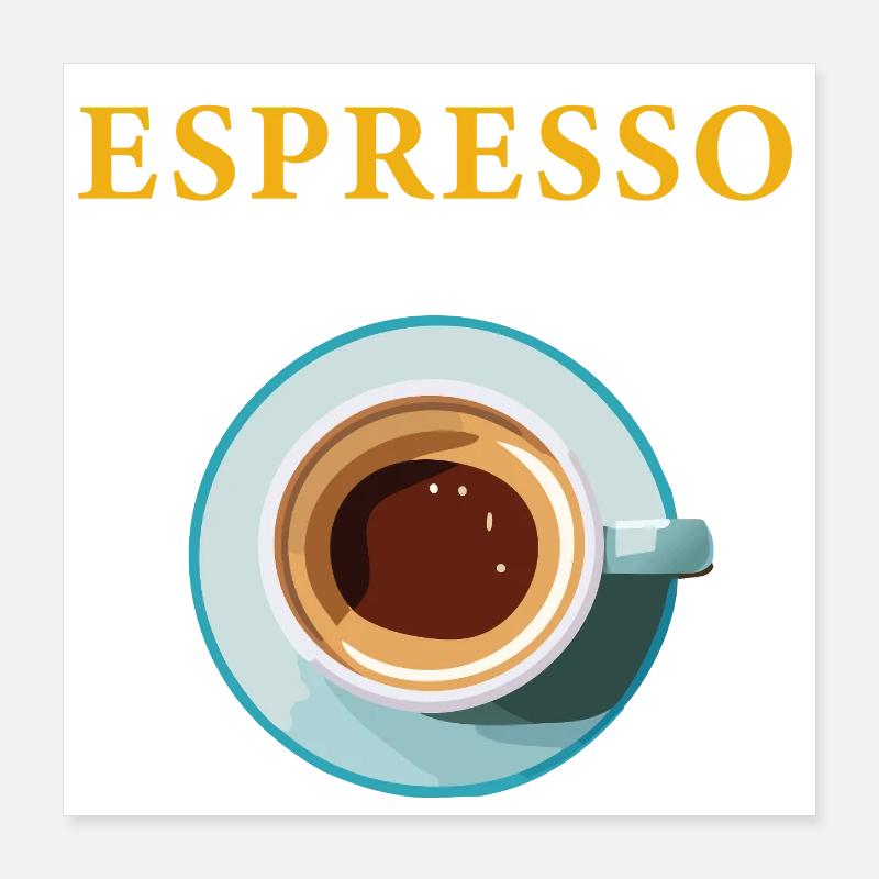 Espresso Coffee Pattern for Coffee Lovers Poster 16" x 16" (40x40 cm)
