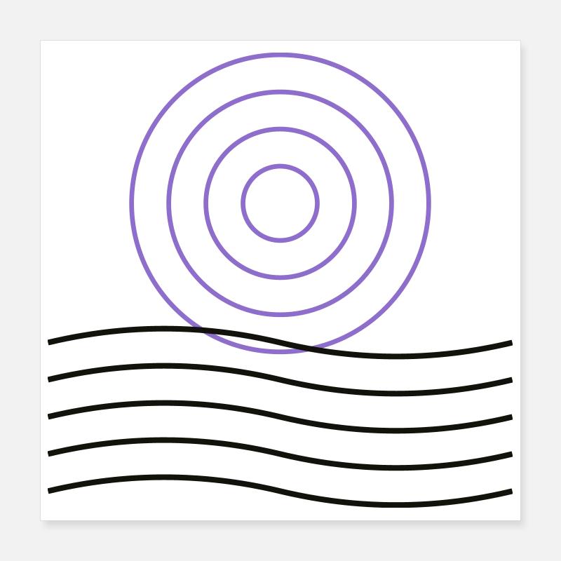 Abstract geometric circle design Poster 16" x 16" (40x40 cm)