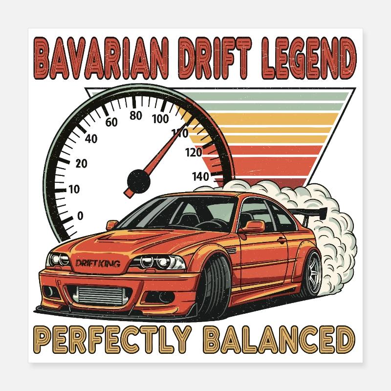 Bavarian Drift Legend Poster 16" x 16" (40x40 cm)