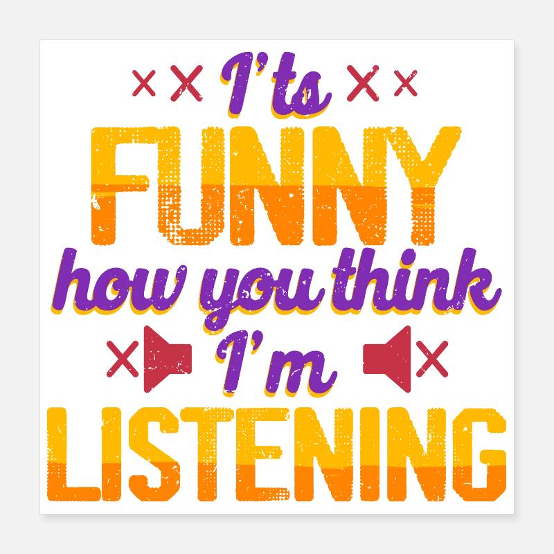 Deaf Deaf Hearing Impairment Poster 16" x 16" (40x40 cm)