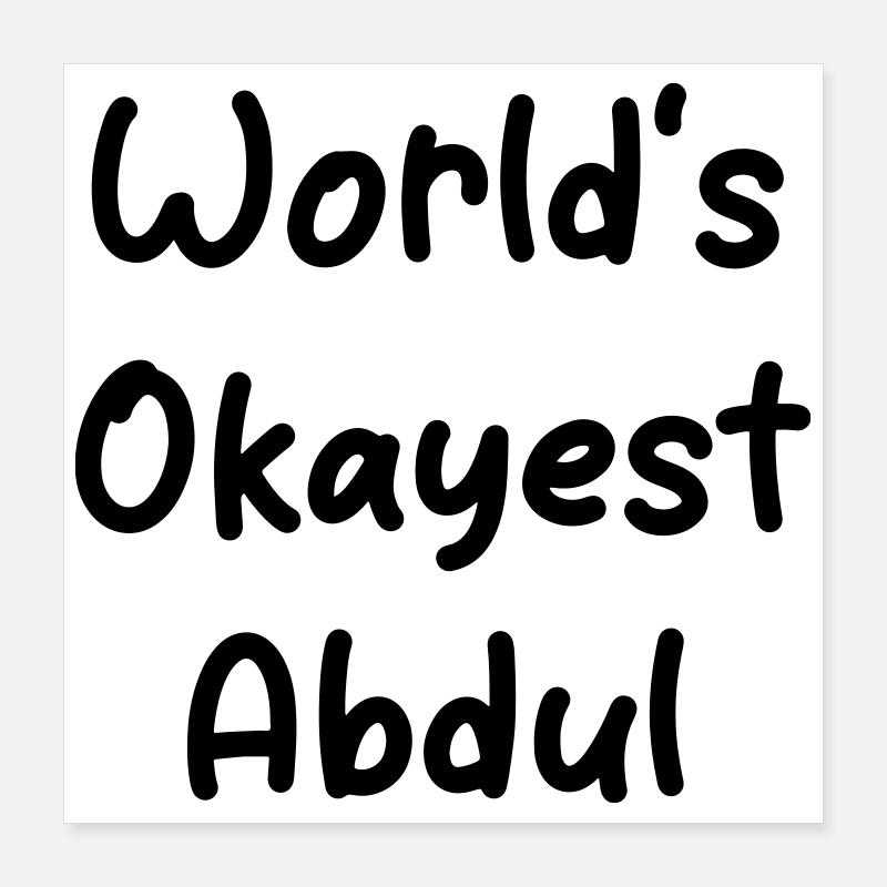 Le plus correct du monde Abdul Poster 40 x 40 cm