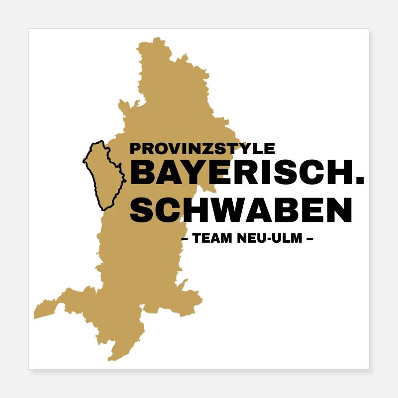 Souabe | NEU-ULM Poster 40 x 40 cm