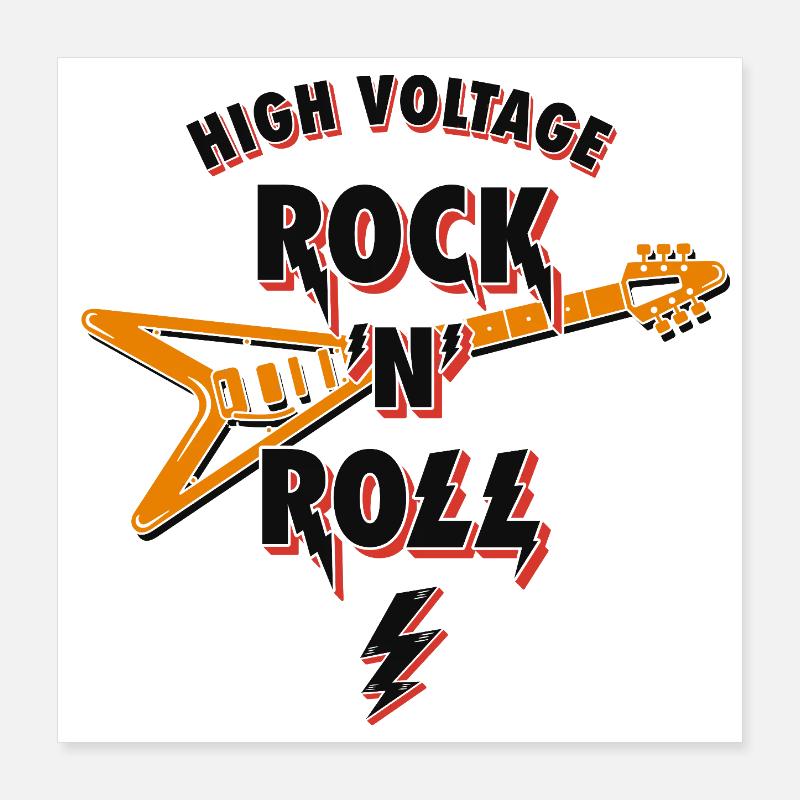 High Voltage RocknRoll Poster 16" x 16" (40x40 cm)