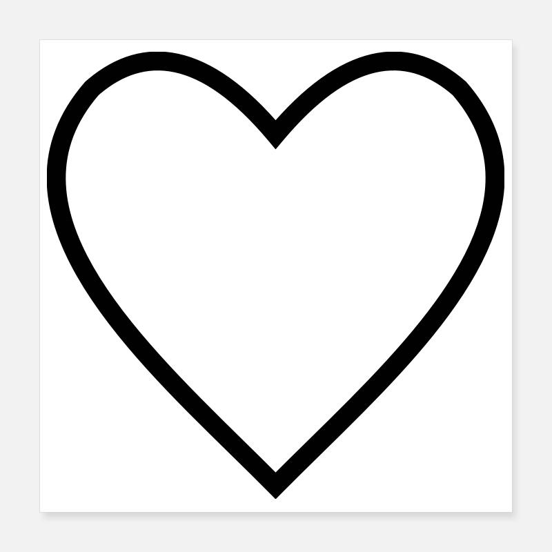 Trait de cœur Poster 40 x 40 cm