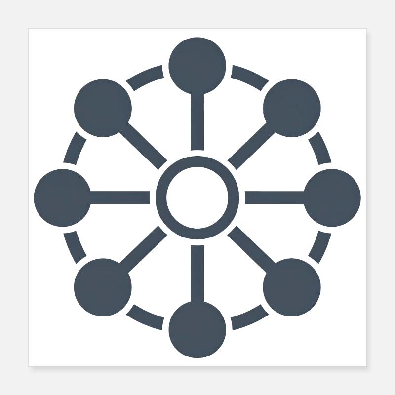 Central network star Poster 16" x 16" (40x40 cm)