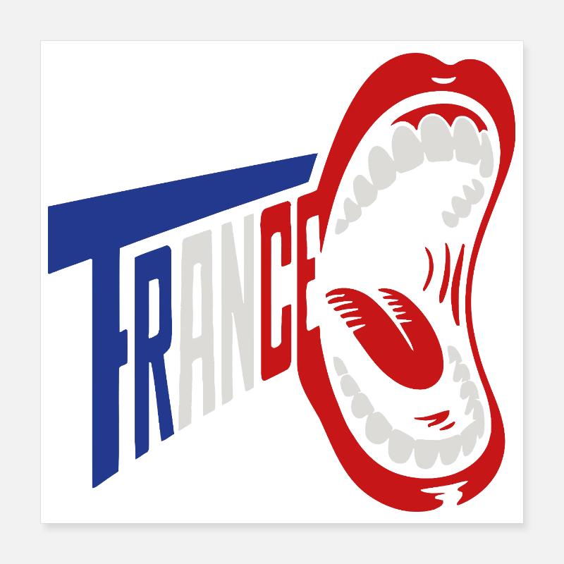 Trance Scream Retro-Typografie Poster 40x40 cm