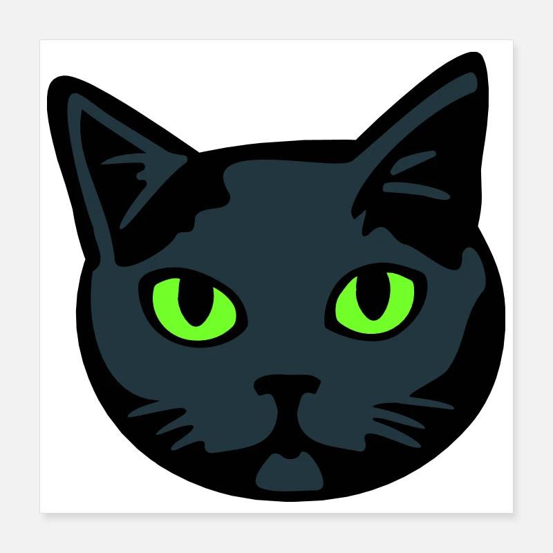 Graue Katze / Kater "Britisch Kurzhaar" Poster 40x40 cm