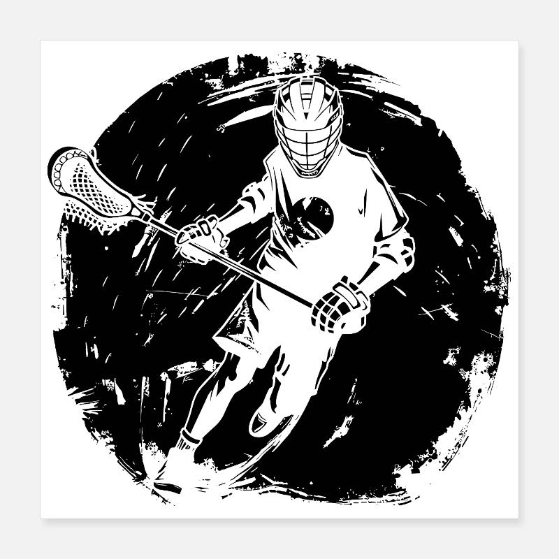Tirage au sort des joueurs de crosse Poster 40 x 40 cm