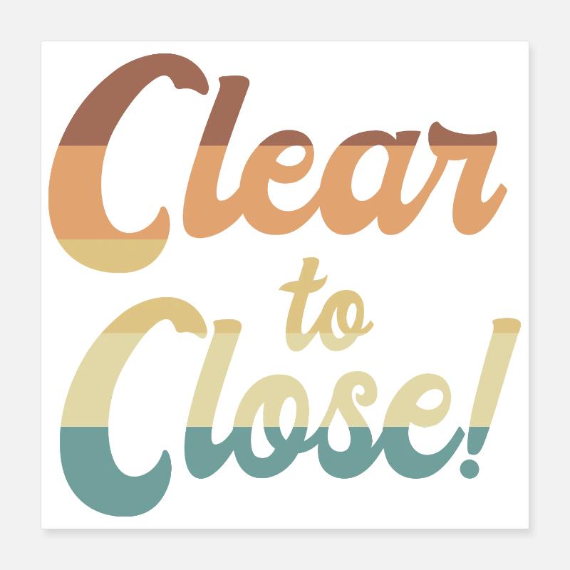 Hypothèque Dette de copropriété - Poster 40 x 40 cm - blanc