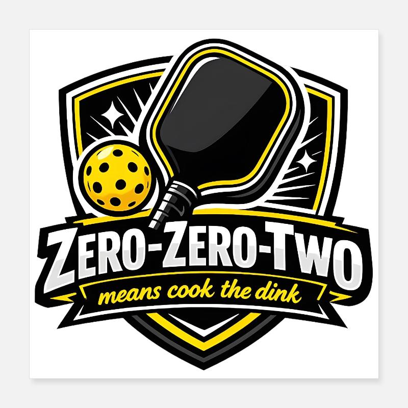 Zero-Zero-Two Pingpong Sieg Design Poster 40x40 cm
