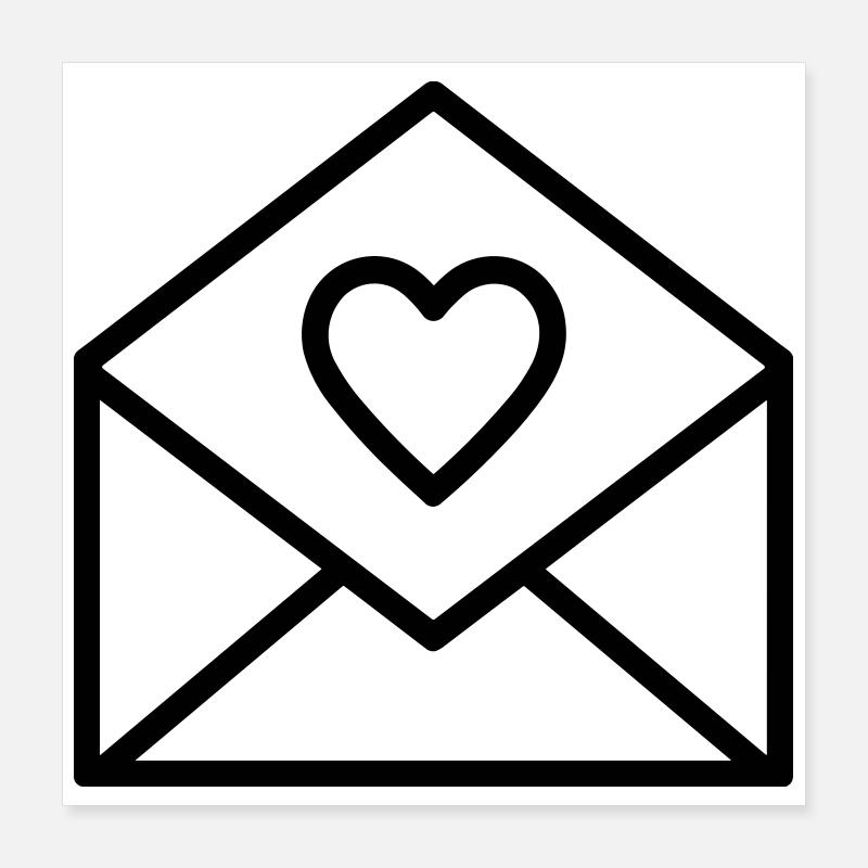 lettre d’amour Poster 40 x 40 cm